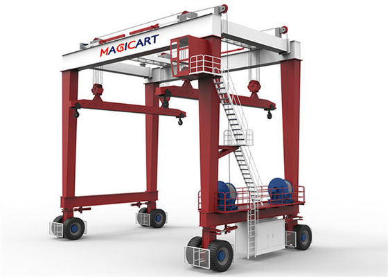 سفارشی قابل تنظیم RTG Mobile Gantry Cranes 10t-1200t Rail Mounted